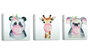 Wallity FAH10 Cuadros Decorativos sobre Lienzo Multicolor (Set de 3)